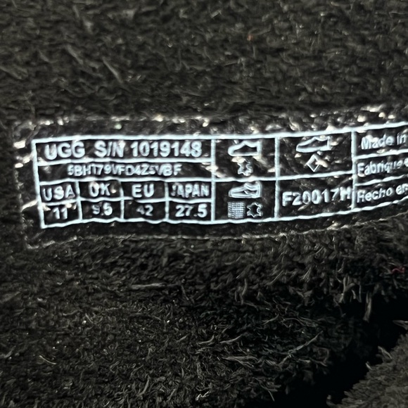 Ugg Black Elora Boots Leather Women’s Size 11 - Picture 10 of 10